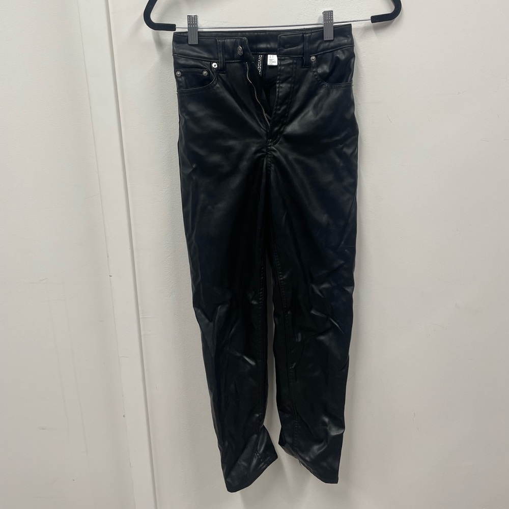 Fleece Lined Leather Pants